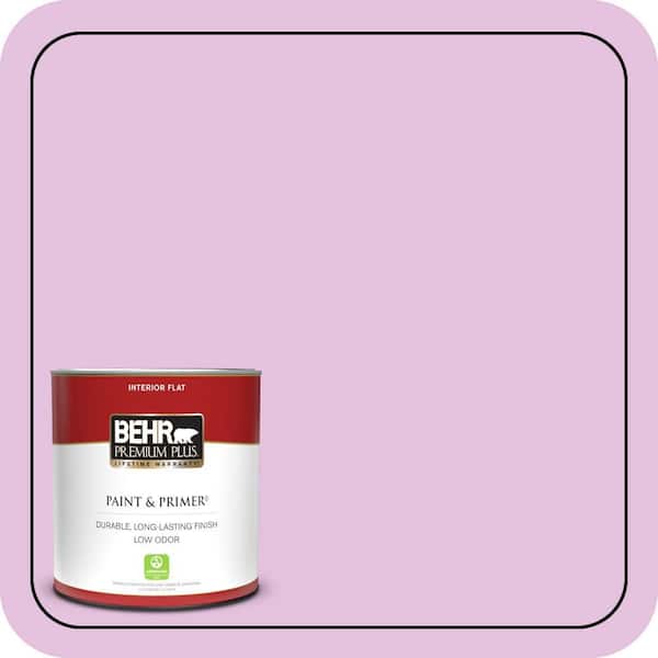 BEHR PREMIUM PLUS 1 qt. #P110-2 Girl Talk Flat Low Odor Interior Paint & Primer