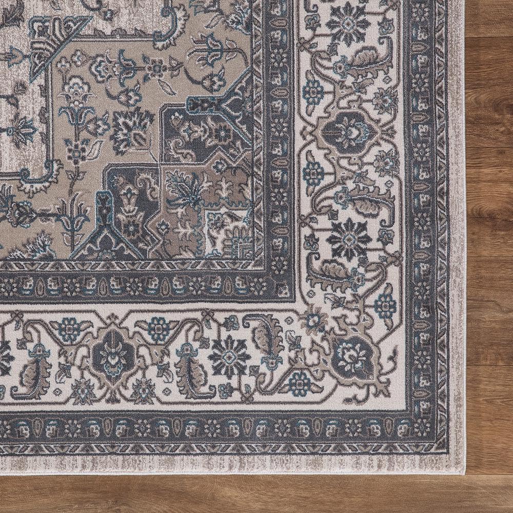 Angora Anthracite 7 ft. x 9 ft. Medallion Area Rug - thumbnail 6