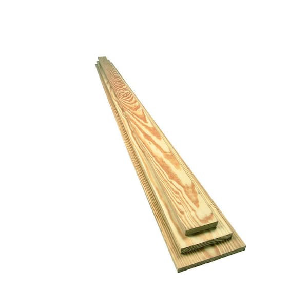 Unbranded 1 in. x 4 in. x 12 ft. Heat-Treated Southern Yellow Pine Furring Strip Board