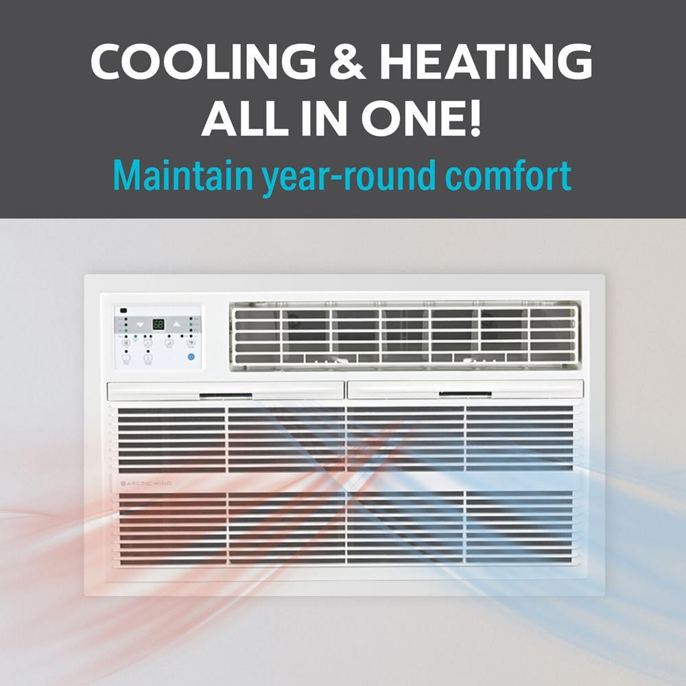 Arctic Wind 10000 BTU White Through-the-Wall Air Conditioner with Heater and Remote