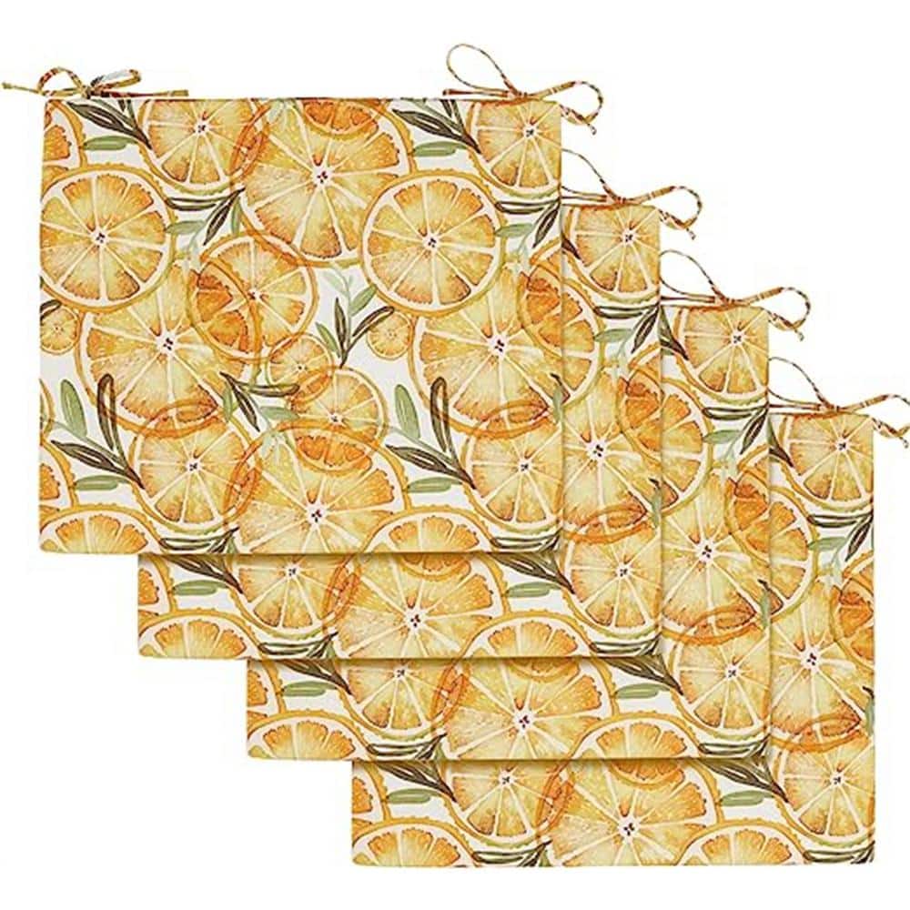 Outdoor Chair Cushions, Waterproof Square Corner Memory Foam Seat Cushions 