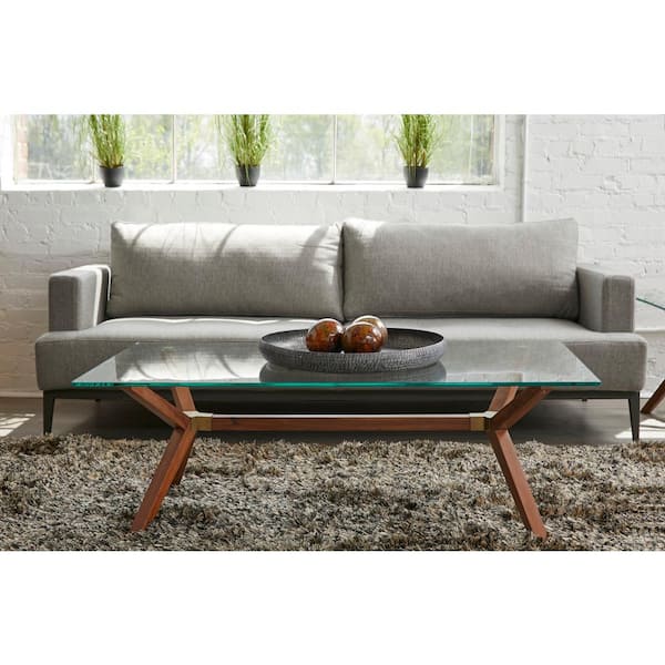 【送料無料】Nordic Walnut Nest Glass Table Cottinch-50-Triangle-Glass-