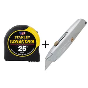 FATMAX 25 ft. x 1-1/4 in. Tape Measure with Bonus Classic Retractable Blade Knife
