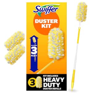 Heavy Duty Extendable Handle Dusting Kit (1-Handle, 3-Dusters)