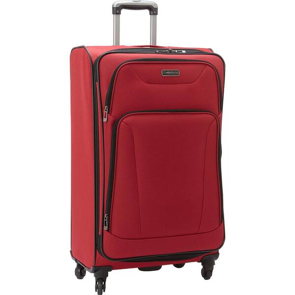 Heritage Wicker Park Collection Lightweight Durable Softside 600D Polyester 4-Wheel Expandable 28 in. Checked Luggage