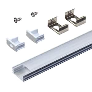 Surface Mount LED Tape Light Channel, Silver (5-Pack)