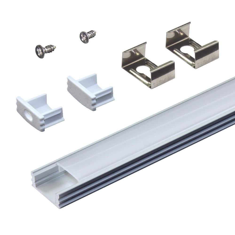 Surface Mount LED Tape Light Channel Mounting Hardware, Silver (5-Pack) price history on PriceWatchPro