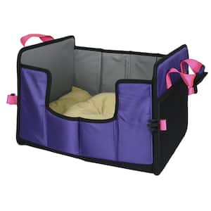 Large Purple Travel-Nest Folding Travel Cat and Dog Bed