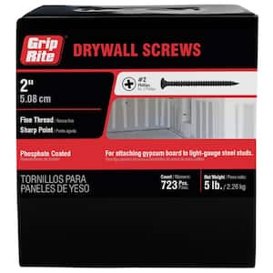 #6 x 2 in. Philips Bugle-Head Drywall Fine Thread Screws (5 lb.-Pack)