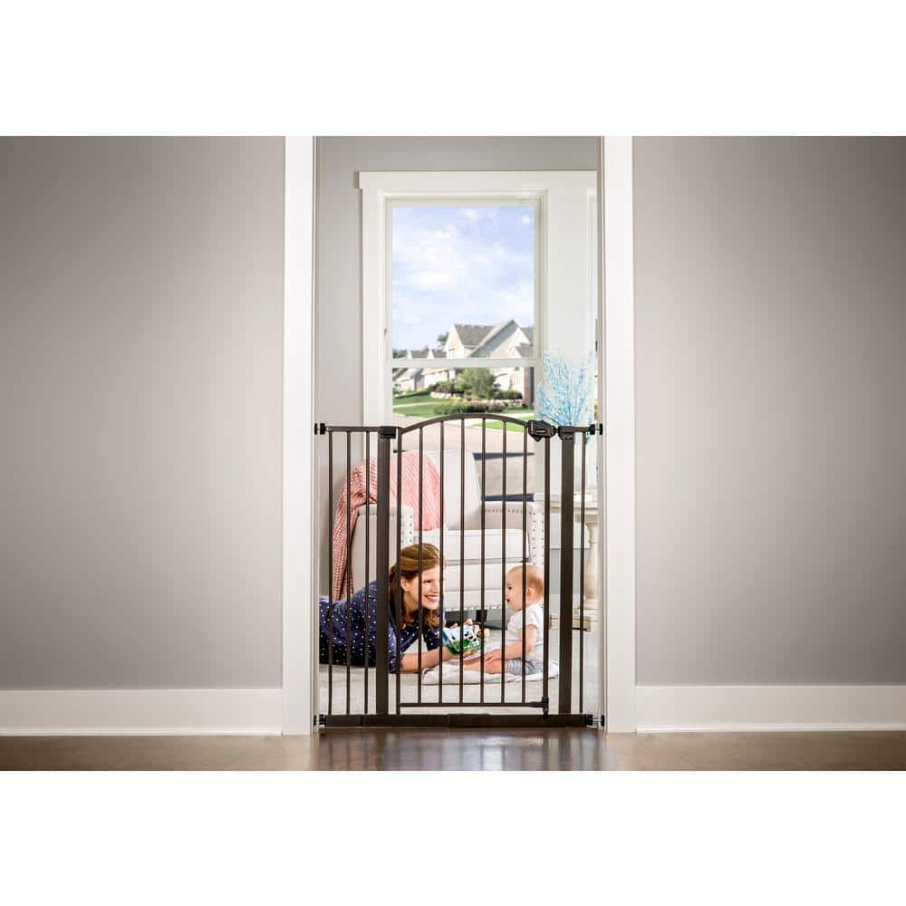 Extra Tall Bronze Metal Arched Baby Safety Gate