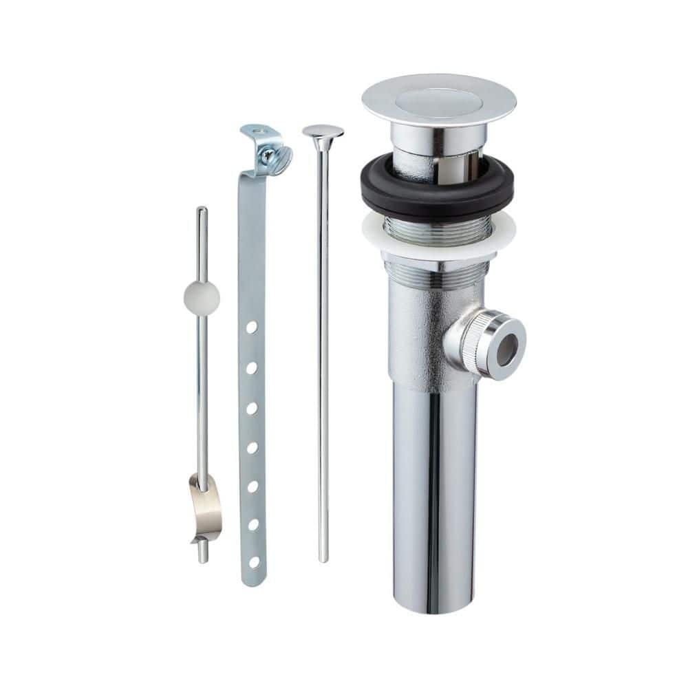 Helhom Chrome Sink Pop-Up Drain Stopper Assembly with Lift Rod and