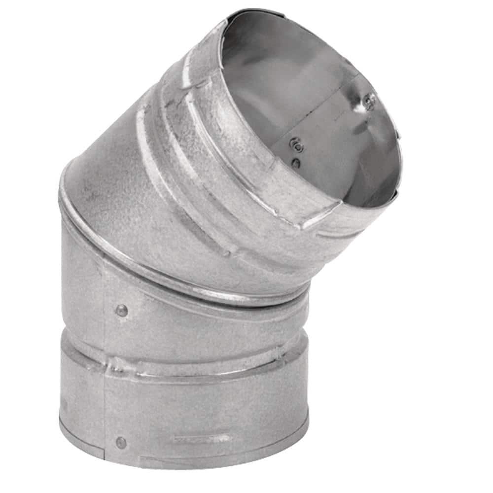 DuraVent Chimney Stove Pipe Pellet Vent Venting Inserts 4 Inch 45 Degree Elbow 