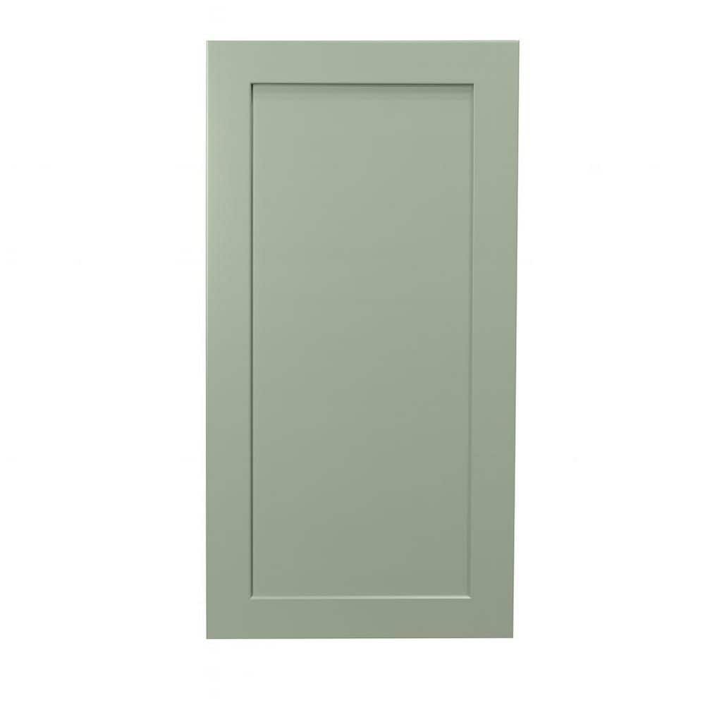 Shaker Assembled 21 in. x 42 in. x 12 in. Wall Cabinet with 1-Door in Jade Green price history on PriceWatchPro