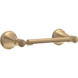 Lorna Wall Mounted Pivot Arm Toilet Paper Holder Bath Hardware Accessory in Champagne Bronze