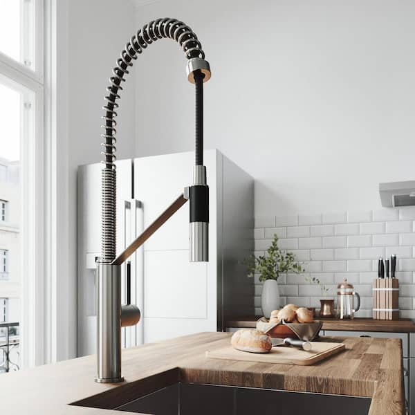 VIGO Livingston Single Handle Pull-Down Sprayer Kitchen Faucet in
