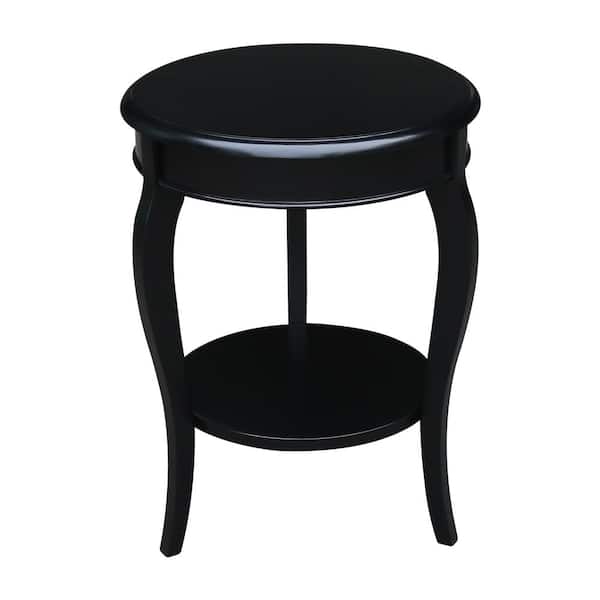 International Concepts Cambria Black Round End Table