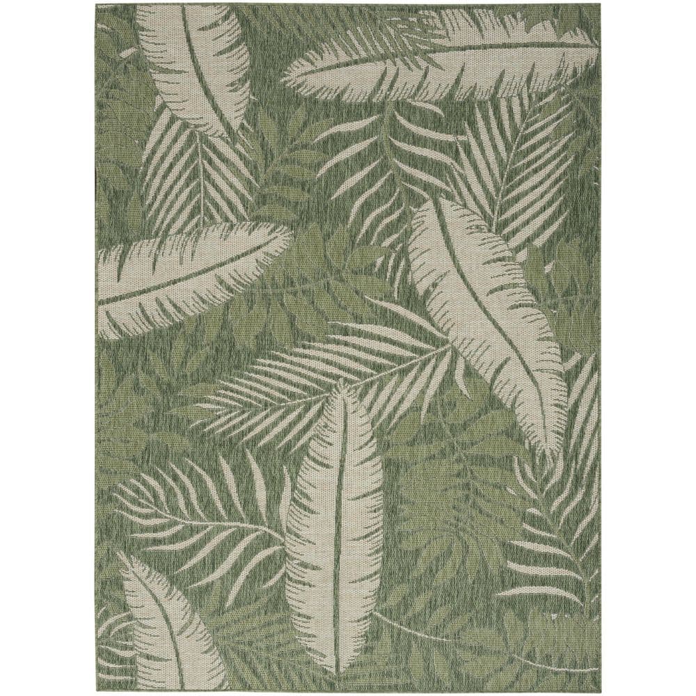 Garden Oasis Green Ivory 6 ft. x 9 ft. Nature-inspired Contemporary Area Rug price history on PriceWatchPro