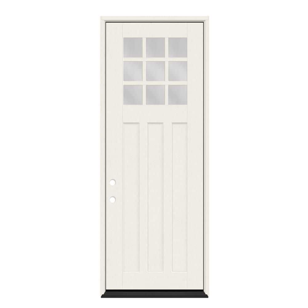 Regency 36 in. x 96 in. 1/4 9L-SDL Clear Glass RHIS Primed Fiberglass Prehung Front Door with 6-9/16 Jamb price history on PriceWatchPro
