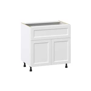 33 in. W X 34.5 in. H X 24 in. D Alton Painted White Shaker Assembled Base Kitchen Cabinet with 10 in. Drawer