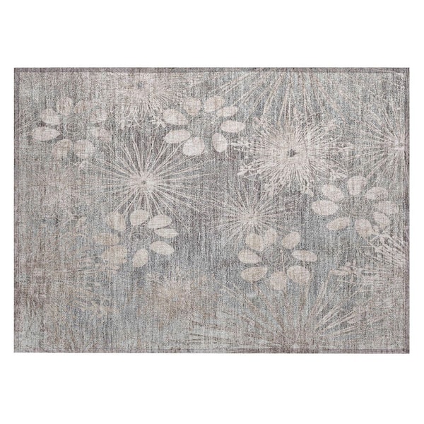 Addison Rugs Chantille Machine Washable Indoor/Outdoor Abstract ACN2225 Gray 1 ft. 8 in. x 2 ft. 6 in. Accent Rug