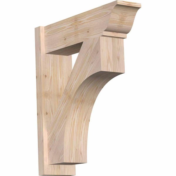 Ekena Millwork 8 in. x 30 in. x 26 in. Douglas Fir Westlake Traditional Smooth Outlooker