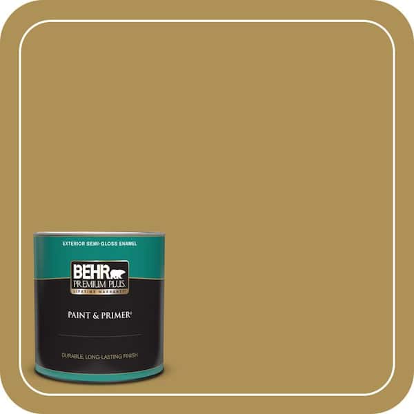BEHR PREMIUM PLUS 1 qt. Home Decorators Collection #HDC-FL14-7 Asian Pear Semi-Gloss Enamel Exterior Paint & Primer