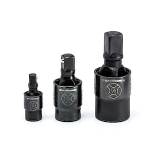 1/4 in. 3/8 in. and 1/2 in. Drive Impact Universal Joint Pinless (3-Piece)