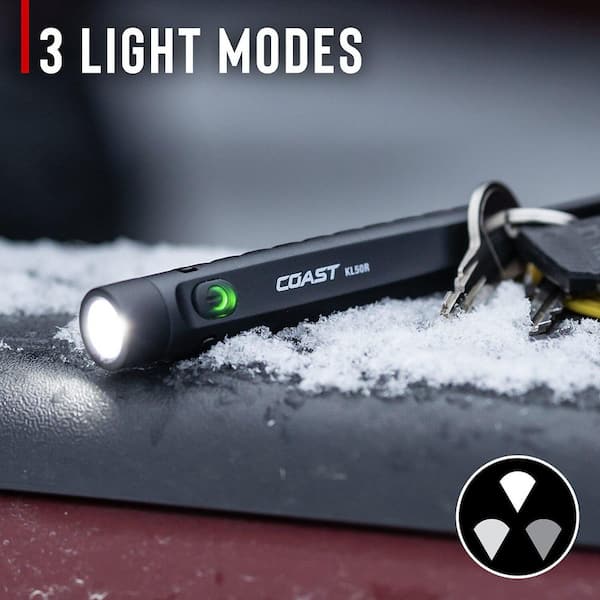 Coast KL50R 400 Lumens Rechargeable Flashlight 31494 - The Home Depot