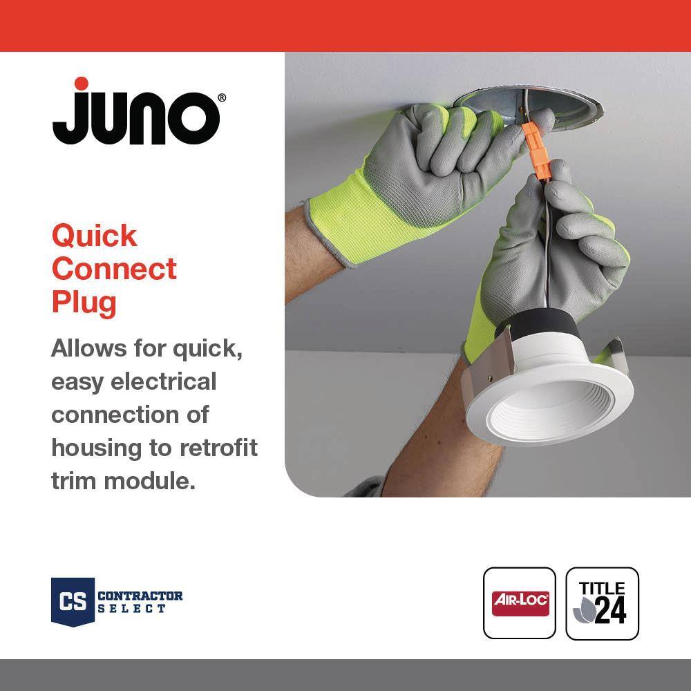 6-Inch Gray LED Remodel Recessed Lighting Housing with Quick Connect