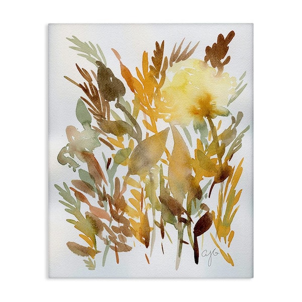 Stupell Industries Abstract Autumnal Herbs byAlexandria Gilbert Kincaid 1 Piece Unframed Graphic Print Nature Art Print 30 in. x 24 in.