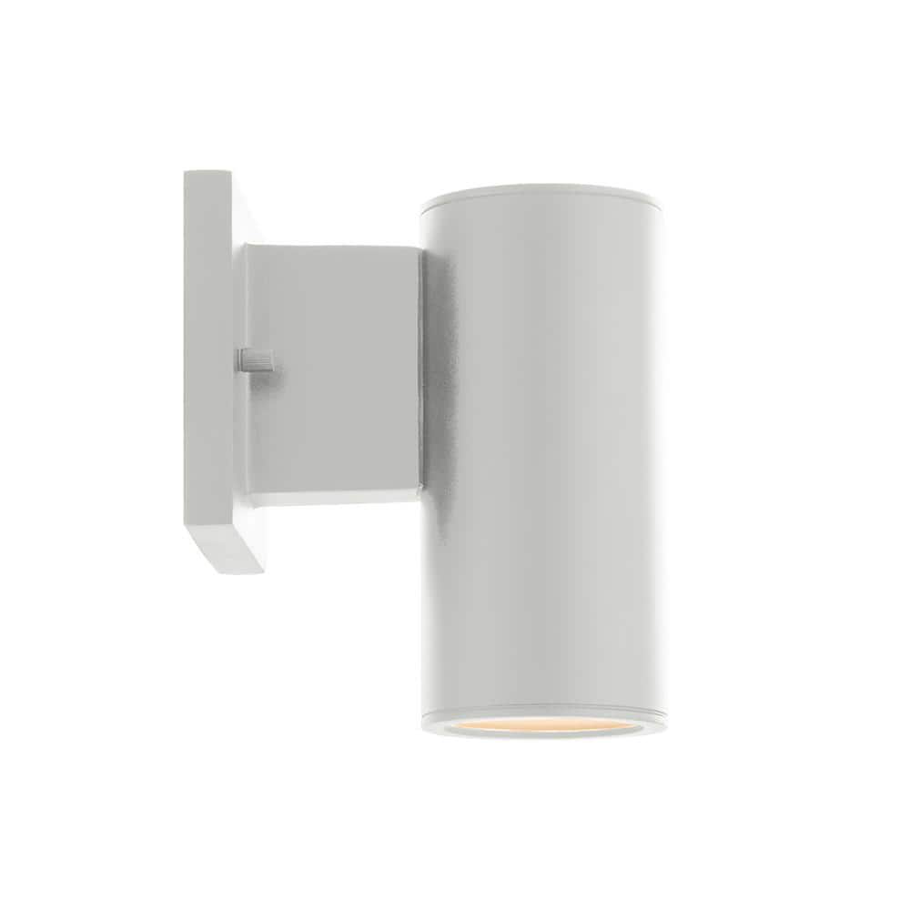 White Acrylic Cylinder LED Wall Sconce with Dimmable Light
