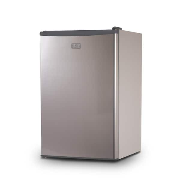 BLACK+DECKER 4.3 cu. ft. Mini Refrigerator With Freezer in Stainless Steel Look