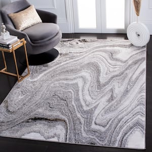 Amelia Gray/Gold 8 ft. x 10 ft. Abstract Gradient Area Rug