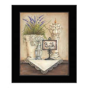 Bath Floral and by Unknown 1 Piece Framed Graphic Print Typography Art Print 12 in. x 10 in. .