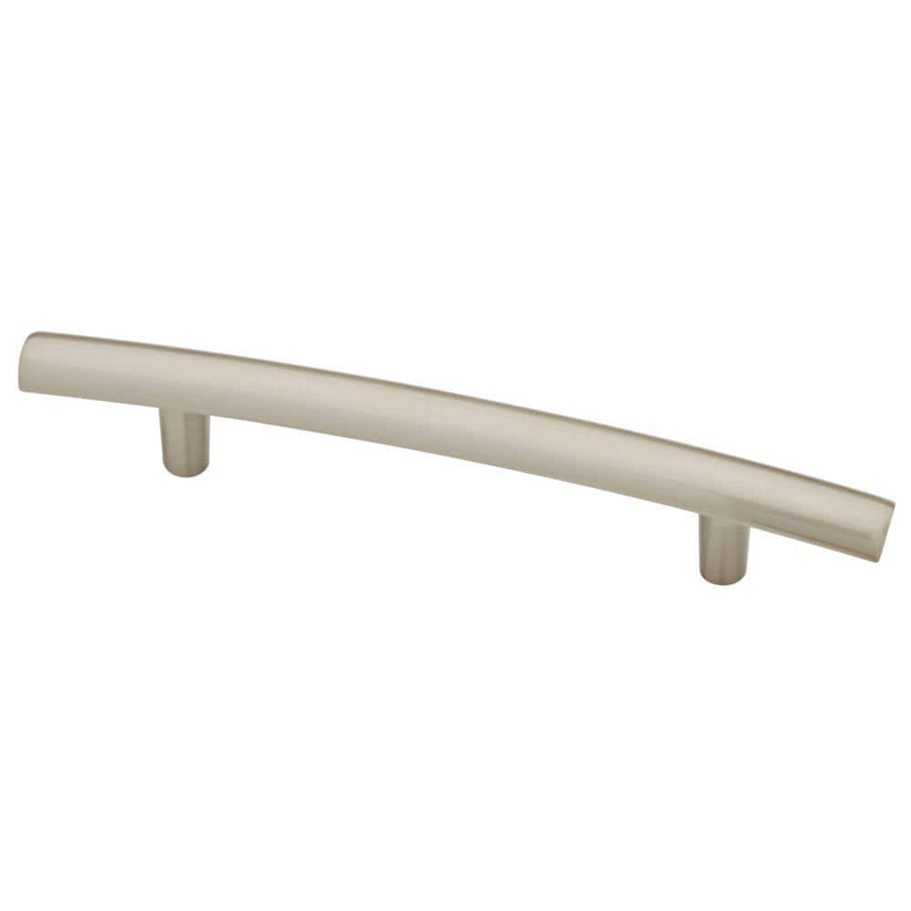 Arched 3-3/4 in. (96 mm) Modern Satin Nickel Cabinet Drawer Bar Pull price history on PriceWatchPro