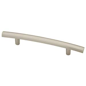 Arched 3-3/4 in. (96 mm) Satin Nickel Cabinet Drawer Bar Pull