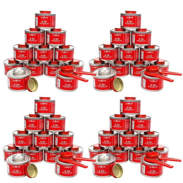 48 Pack-6 Hour Cooking Fuel Wick Liquid Safe Fuel & Lid Opener for Chafing Dish, 48 pc