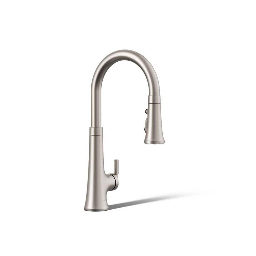 Tone Single Handle Touchless Pull Down Sprayer Kitchen Faucet in Vibrant Stainless price history on PriceWatchPro