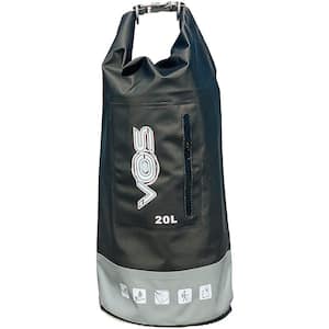 20 l Black Waterproof Dry Bags, All Purpose Roll Top Sack Keeps Gear & Personal Items Dry Perfect for Water Winter
