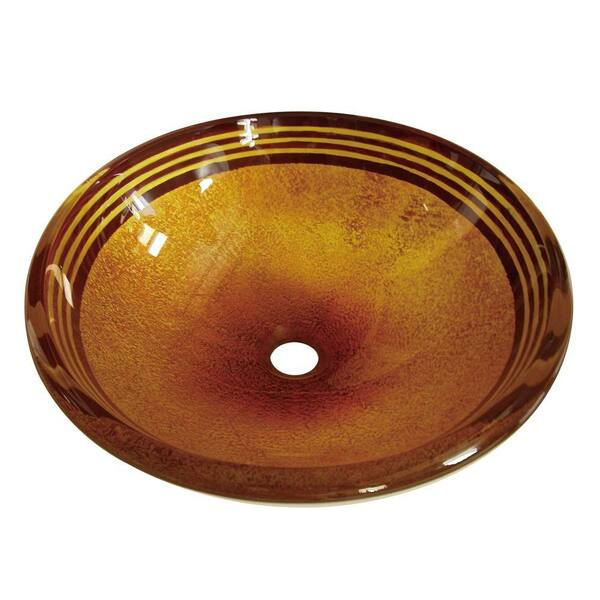 Kingston Brass Glass Vessel Sink in Amber Bronze