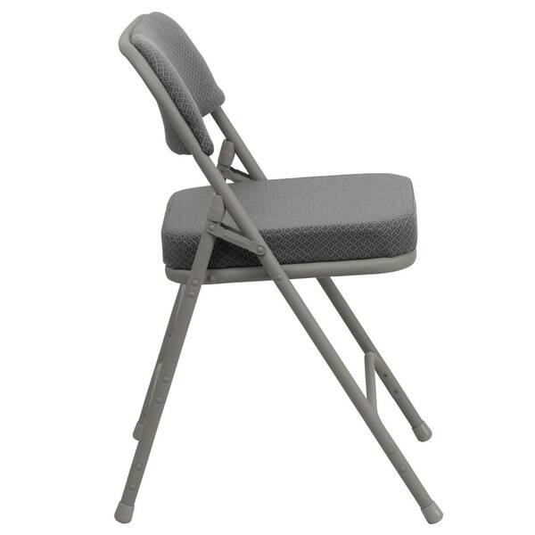 Titan Series Premium Triple-Braced Fabric Padded Metal Folding Chair - 2''  Cushion