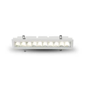 Rubik 13.2 in. Adjustable Downlight New Construction 3000K 100-277V ETL Certified IC Rated LED Recessed Light Trim White