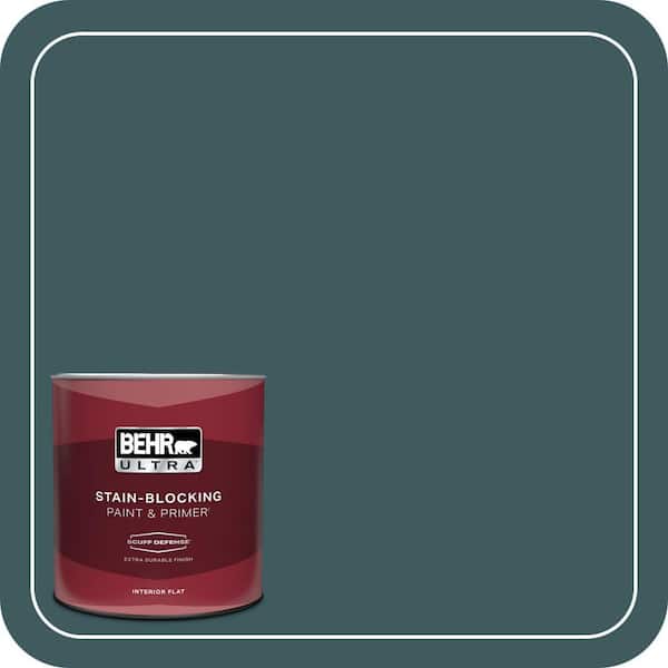 BEHR ULTRA 1 qt. #510F-7 Teal Forest Extra Durable Flat Interior Paint & Primer