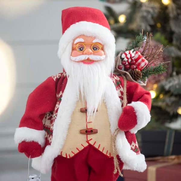 23.6 in. Christmas Standing Santa, Xmas Decorations, Christmas