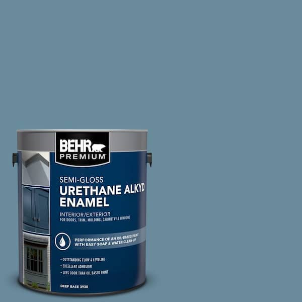 BEHR PREMIUM 1 gal. #550F-5 Winter Lake Urethane Alkyd Semi-Gloss Enamel Interior/Exterior Paint