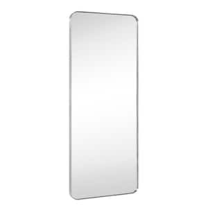 Kengston 20 in. W x 55 in. H Rectangular Stainless Steel Framed Wall Mounted Bathroom Vanity Mirror in Brushed Nickel