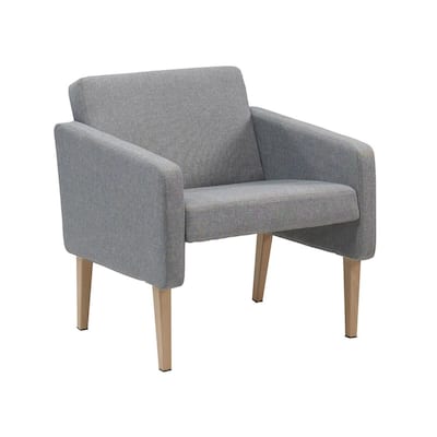 Dakota Pass Gray Upholstered Tweed Fabric Accent Chair