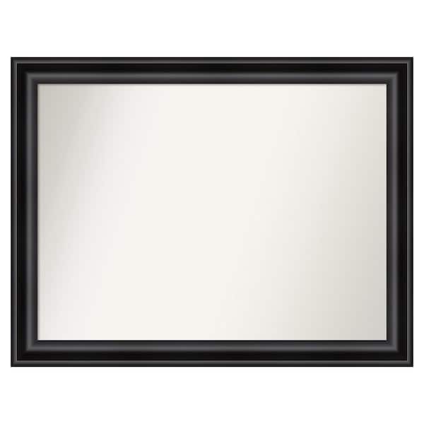 Amanti Art Grand Black 47.75 in. W x 36.75 in. H Custom Non-Beveled Recycled Polystyrene Framed Bathroom Vanity Wall Mirror