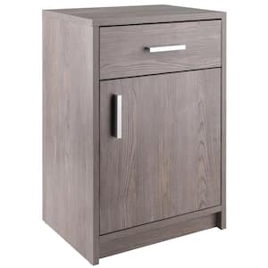 Astra 15.75 in. W Ash Gray Nightstand Accent Table