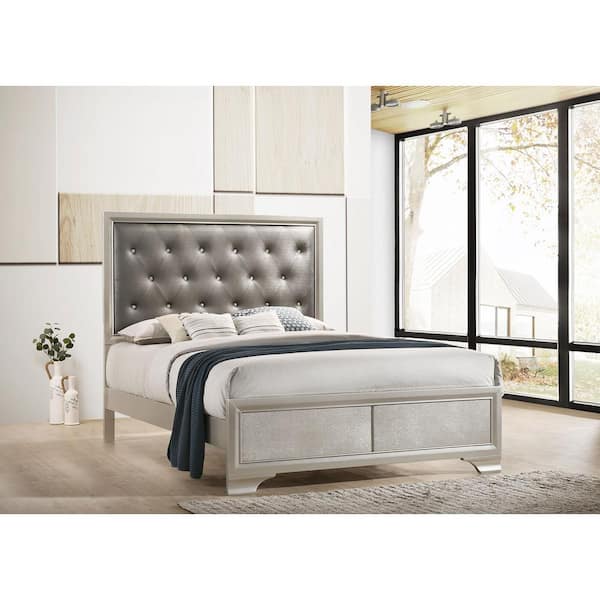 Coaster Salford Silver Wood Frame Queen Panel Bed